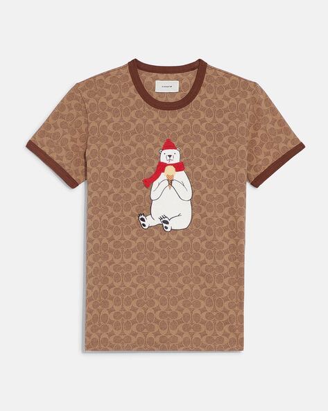 COACH Signature Rave Bear T Shirt In Organic Cotton in White