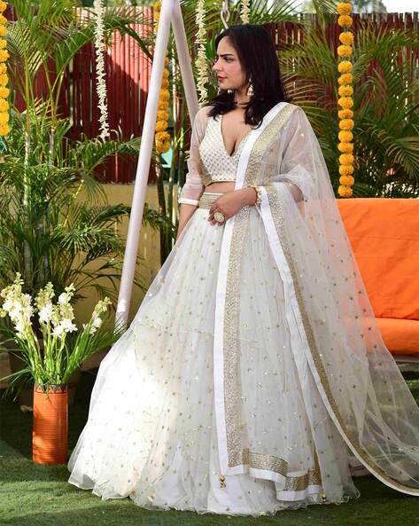 Bridal Enhanced Wedding Lehenga In White SFINSB80 – ShreeFashionWear