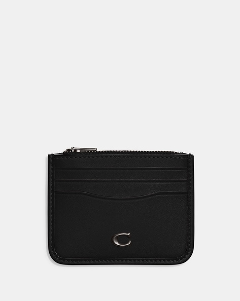  COACH Zip Card Case Black One Size : Clothing, Shoes & Jewelry