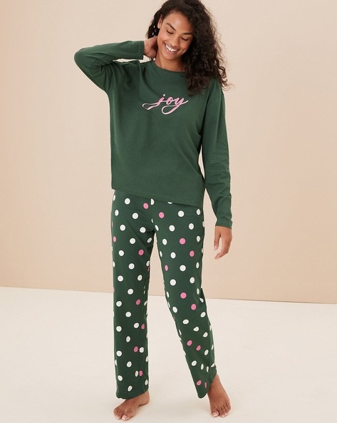 vrije tijd twijfel Trouwens Buy Green Night&LoungeWearSets for Women by Marks & Spencer Online |  Ajio.com