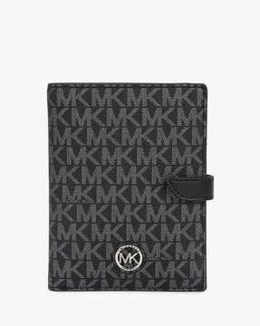 Buy Michael Kors Heritage Medium Logo Passport Wallet | Black Color Women |  AJIO LUXE