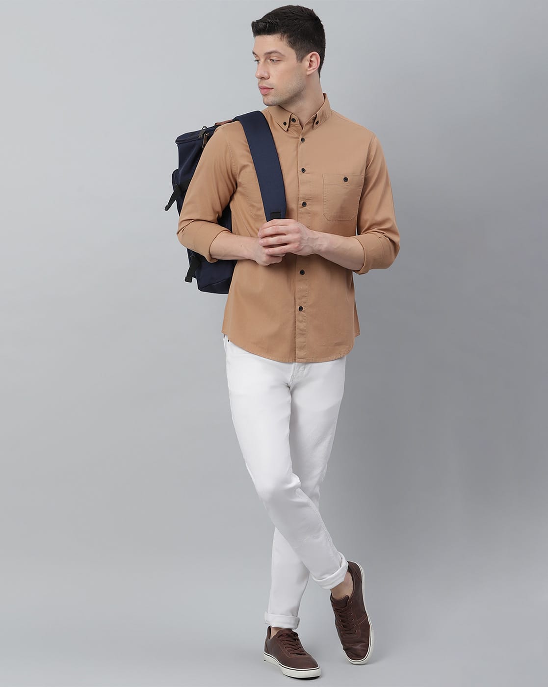 brown dress shirt what color pants What Color Shirt Goes With Khaki Pants? 9 Combination Ideas
