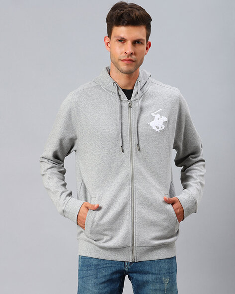 Mens grey hotsell polo hoodie