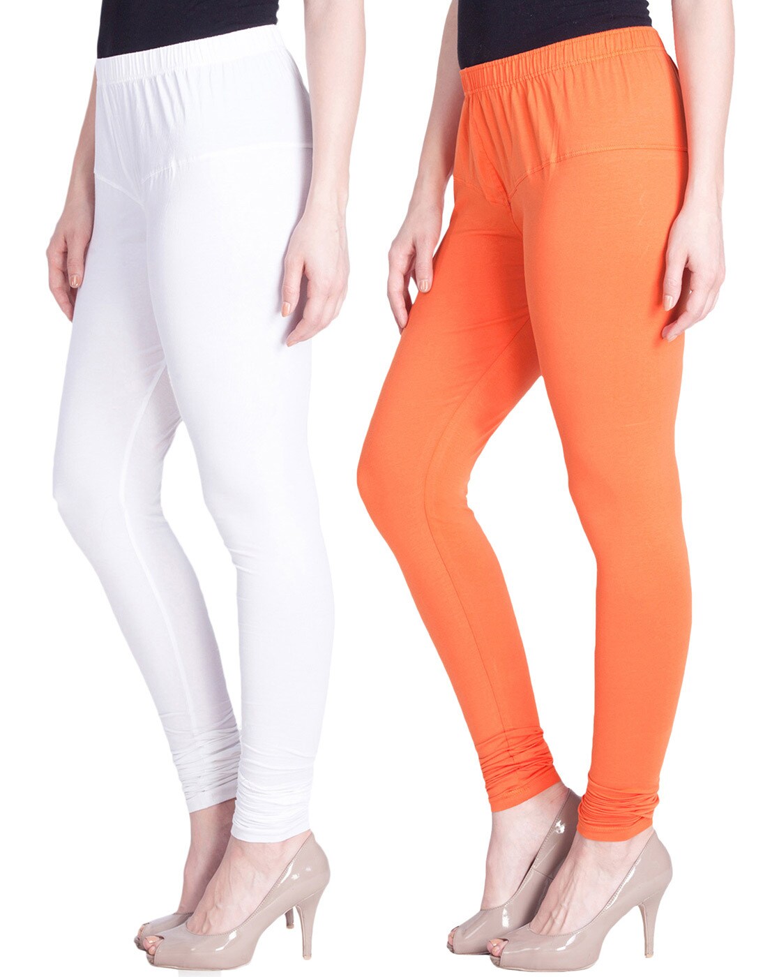 Buy Lyra Green & White Cotton Leggings - Pack Of 2 for Women Online @ Tata  CLiQ