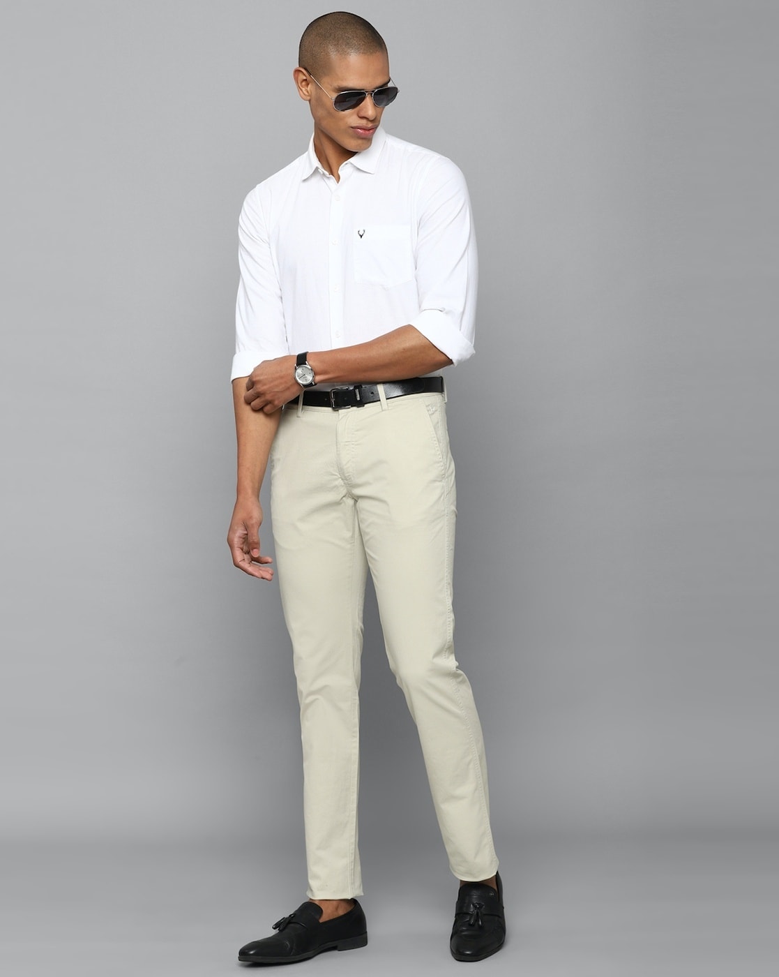 Allen Solly Grey Trousers: Buy Allen Solly Grey Trousers Online at Best  Price in India | NykaaMan