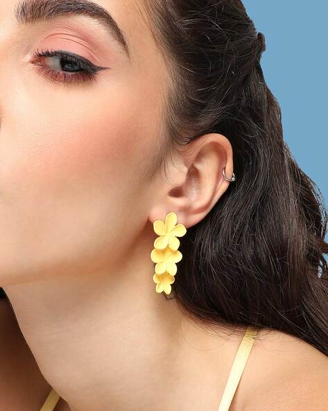 Big Flower Drop Earrings