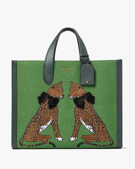 Buy KATE SPADE Manhattan Lady Leopard Large Tote Bag, Dried Basil Color  Women