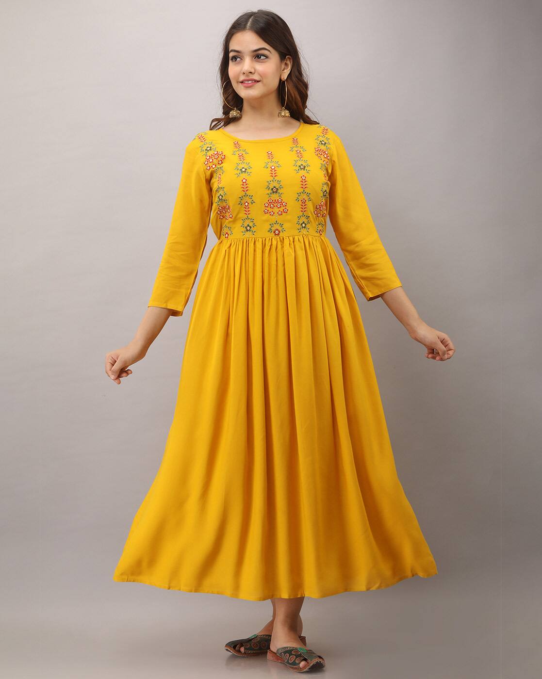 Buy Yellow Dresses u0026 Gowns for Women by COUNTRY STYLE Online | Ajio.com