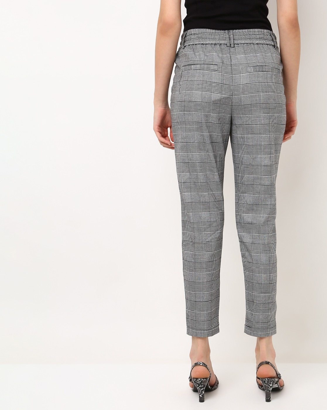 Buy Women Multi Regular Fit Check Casual Trousers Online - 759535 | Allen  Solly