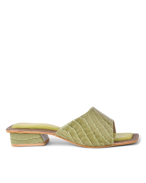 Green best sale chunky sandals