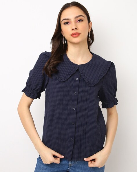 Navy peter discount pan collar top