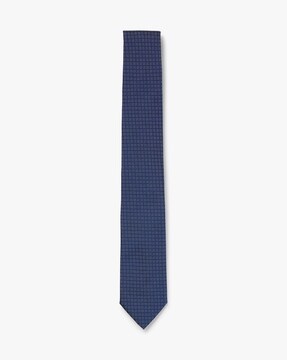 BOSS - Silk-jacquard tie with all-over micro pattern