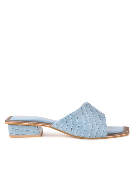 Blue square toe sandals new arrivals