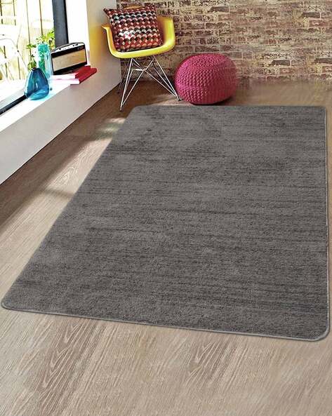Saral Home Neo Shaggy Yarn Anti-Skid Carpet for Living Room (Dark Grey, 180X270 cm)