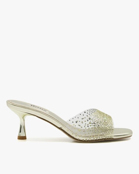 Buy Gold Heeled Sandals for Women by Dune London Online Ajio