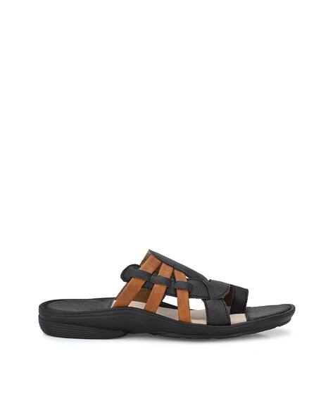Buy Black tan Flip Flop Slippers for Men by AZZARO BLACK