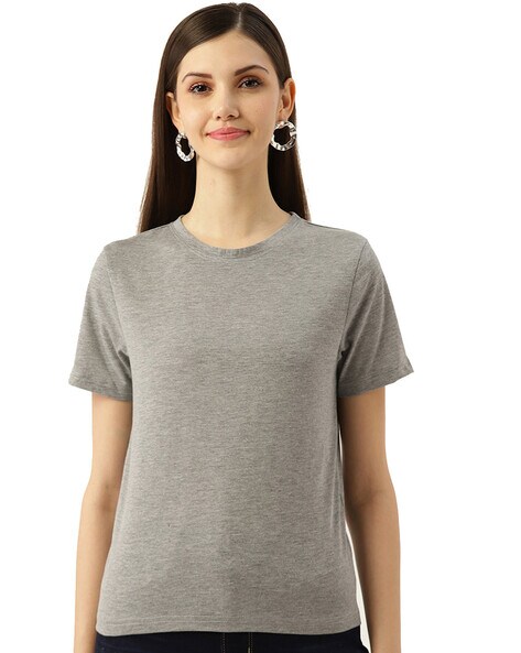 Buy Grey Tshirts for Women by Besiva Online