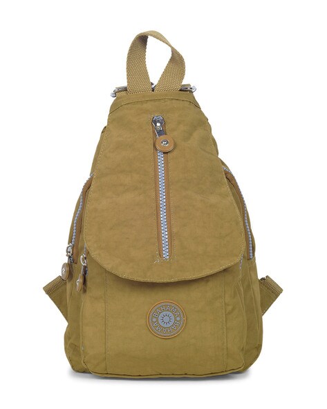 Tory Burch All T Drawstring Fold Over Backpack Brown, $495 | Neiman Marcus  | Lookastic