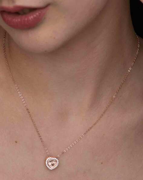 Rose Gold Swarovski Sparkling Dance Heart Necklace Buy Rose Gold