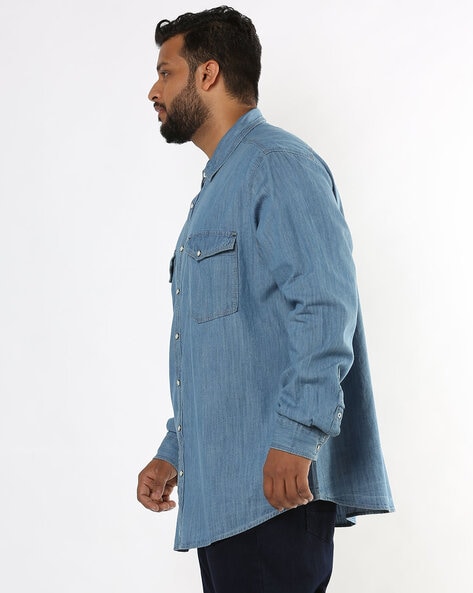 Buy Regrowth Men Washed Casual Grey Denim Shirt Online at Best Prices in  India - JioMart.