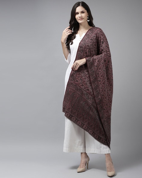 Paisley Print Stole with Tassels Price in India