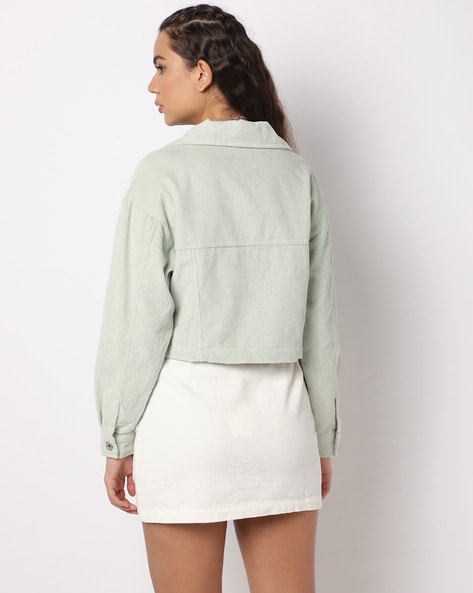 Light green sale corduroy jacket