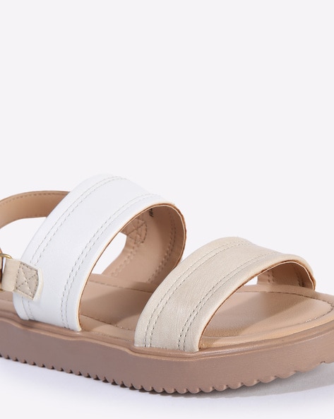 Buy Cream Sandals for Girls by Wotnot Online