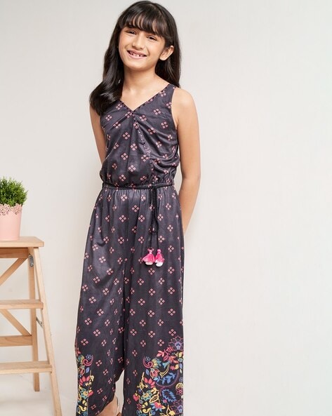 Buy Pink Indo-Western Embroidered Jumpsuit - Empress Clothing