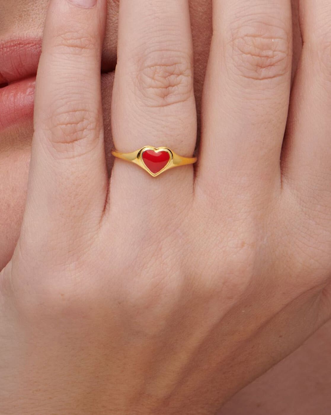 Gold-Plated Heart Ring