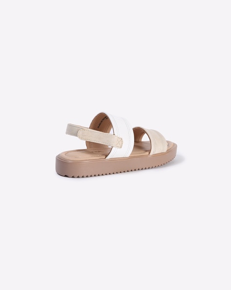 Cream strappy online sandals