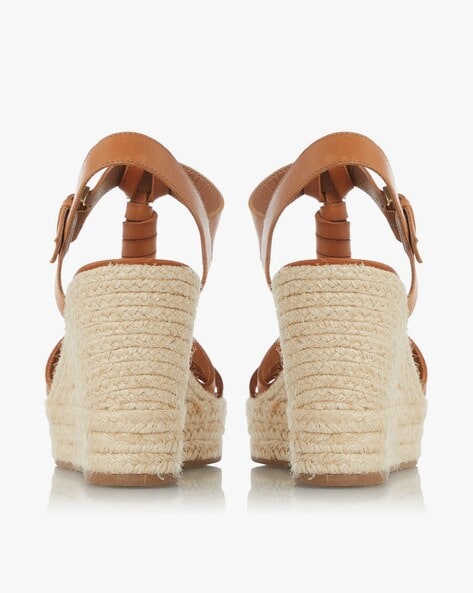 Buy Tan-Leather Heeled Sandals for Women by Dune London Online