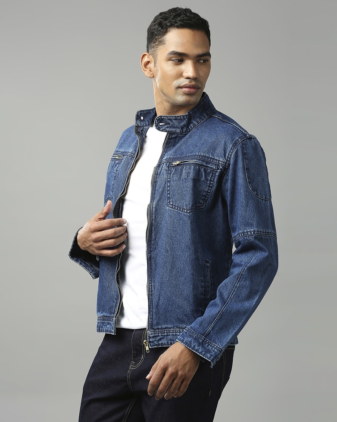 MENS - Denim collection | The jacket of all trades is here -The Denim Jacket  that fits every mood. Grab your pick now: http://bit.ly/AJIO_FBMDD  #DoubtIsOut #OwnAnAJIO | By AJIOlifeFacebook