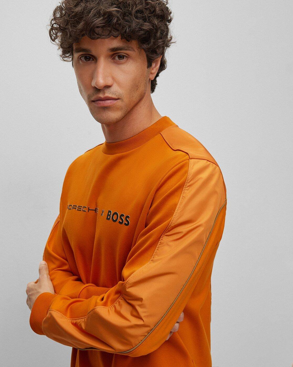 Buy BOSS Porsche X Boss Regular Fit Sweatshirt | Open Orange Color