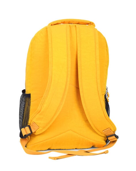 Yellow backpack store with side pockets