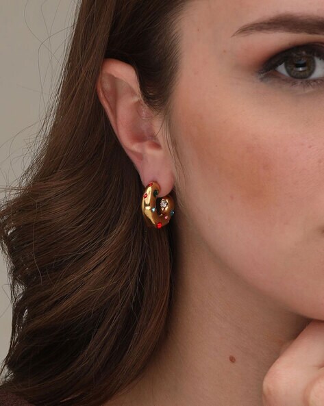 Diana Dome Earrings | 18K Gold Plated – Blush & Bliss