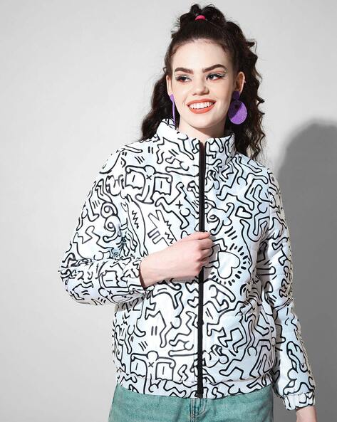 Pastel off White Printed Nehru Jacket | Wasi