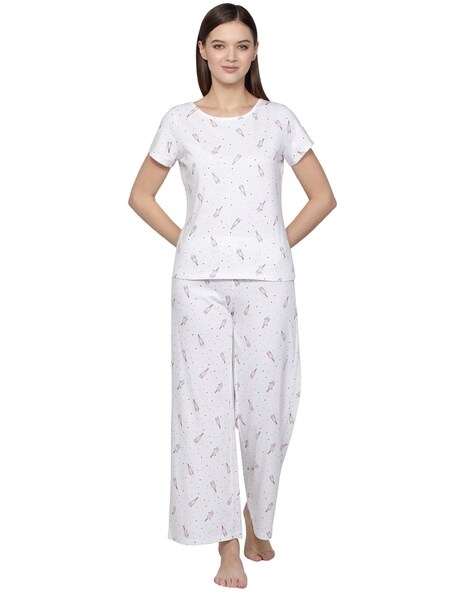 Microfleece Long Sleeve Henley Top 2-Pc Pajama Set
