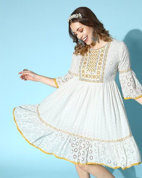 Buy White Dresses for Women by Ishin Online