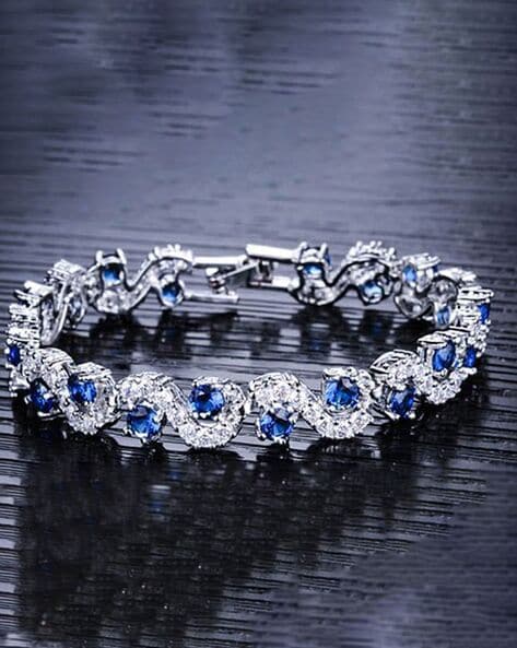 BellaJewels Superiorly Crafted Intricate Sapphire & Diamonds India | Ubuy