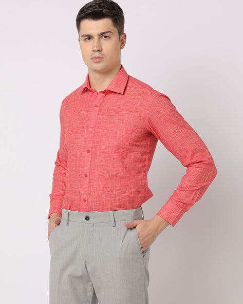 Men Checked Slim Fit Shirt