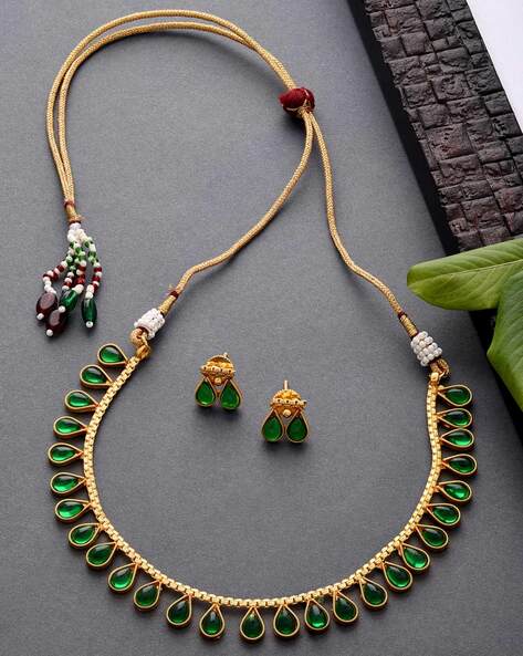 Emerald Gold Short Necklace – Kattam