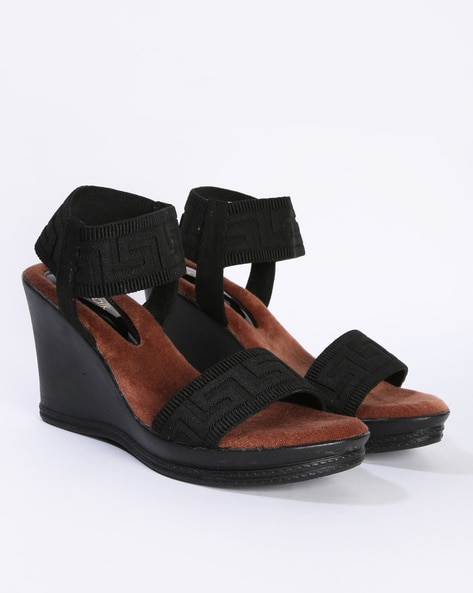 Amazon.com | JOY IN LOVE Women's Wedges Sandals High Platform Open Toe  Ankle Strap Shoes Black 6.5 US | Platforms & Wedges