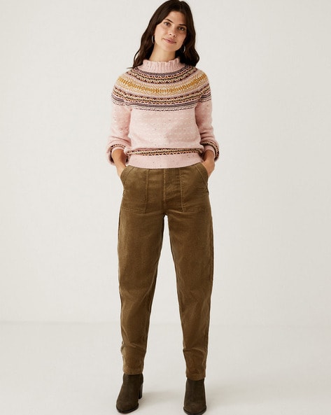 Buy Brown Trousers & Pants for Women by Marks & Spencer Online