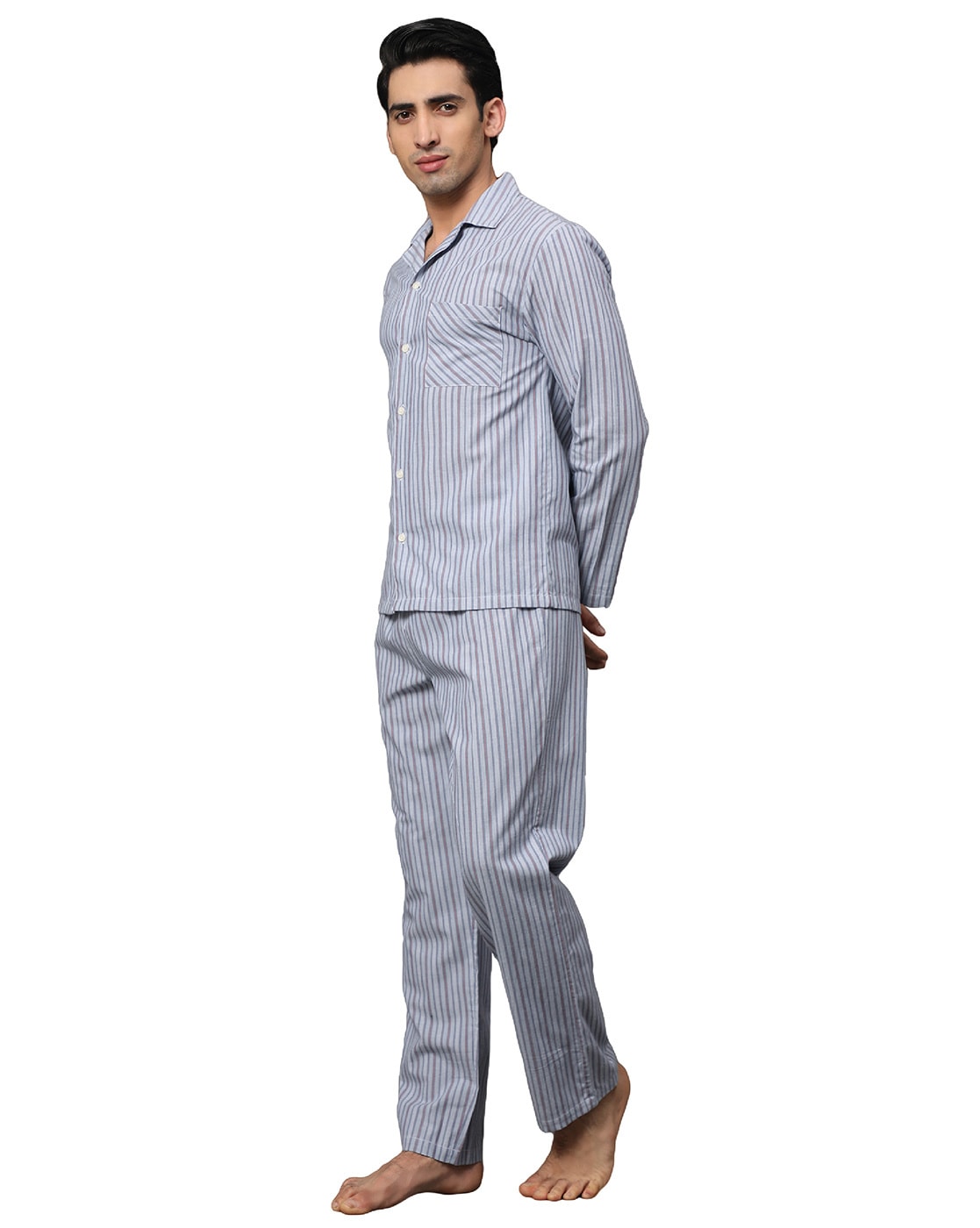 Buy Grey Night&LoungeWearSets for Men by BSTORIES Online | Ajio.com