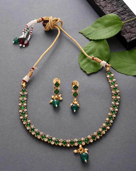 Brooke Gregson | Small Emerald 18k Gold Necklace at Voiage Jewelry