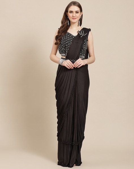 साड़ी को ड्रेस की तरह कैसे पहने | drape saree as a dress | Style Game With  Jyoti - YouTube