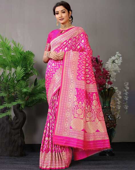 Meghdoot Party Wear 1007 B Pink Color Art Pattu Silk Saree, 6.3 m (with  blouse piece) at Rs 2100 in Surat