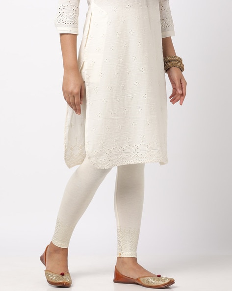 Buy Cream Leggings for Women by AVAASA MIX N' MATCH Online