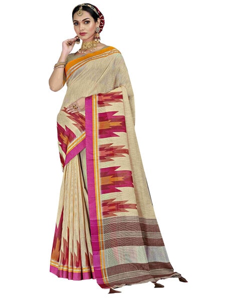 Amazon.com: Silk Saree South Indian Yellow Silk Saree Blue Border With  Blouse For Women And Use Also Godwal Pattu Sari By FLOW CREATION.  (Unstitched Blouse) : Clothing, Shoes & Jewelry