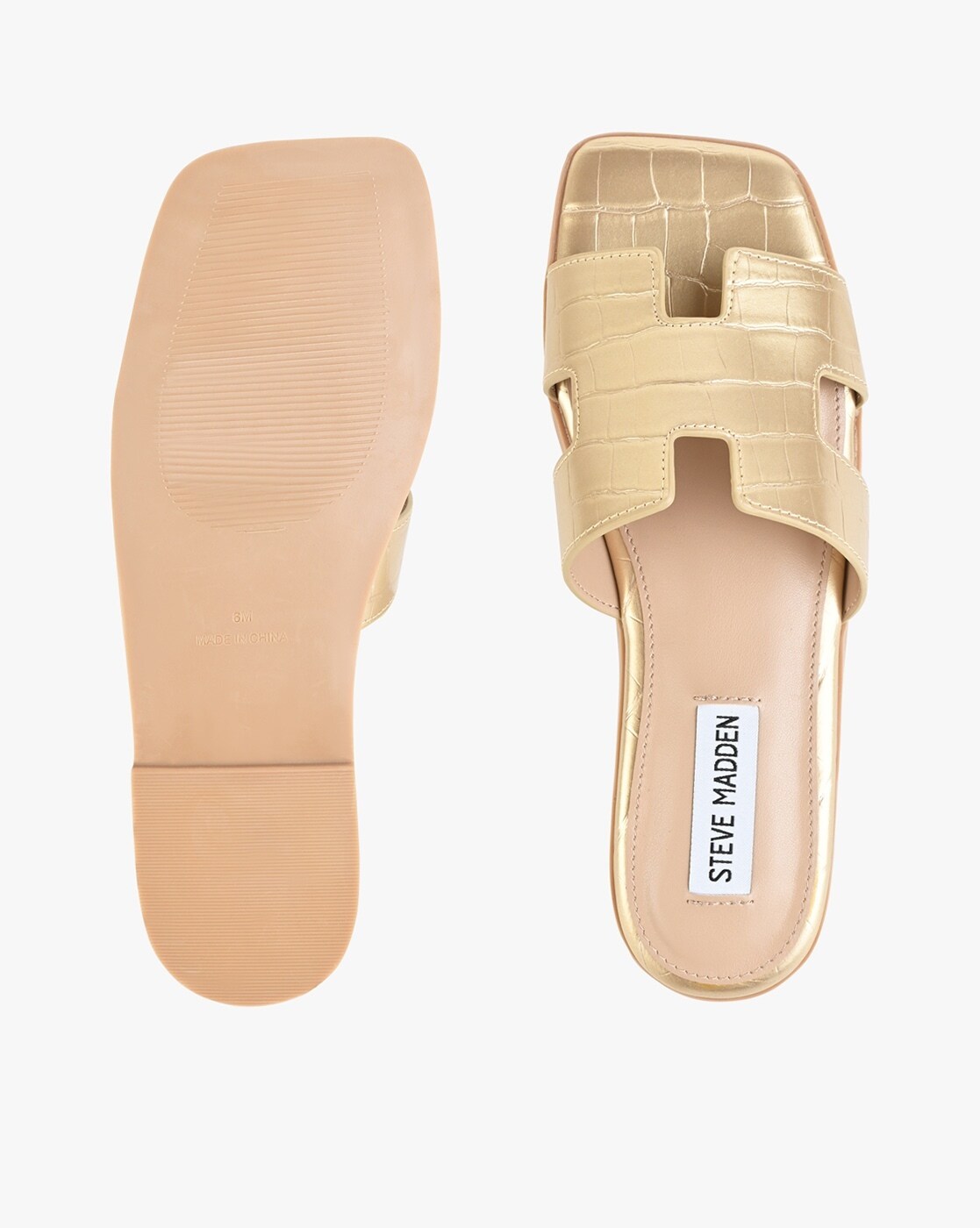 Steve Madden Gold Glitter Horizon Sandal